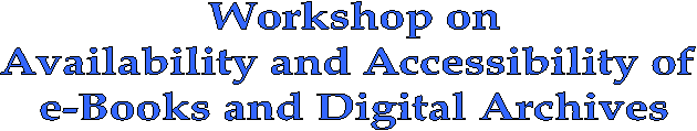 Workshop on Access to e-Books